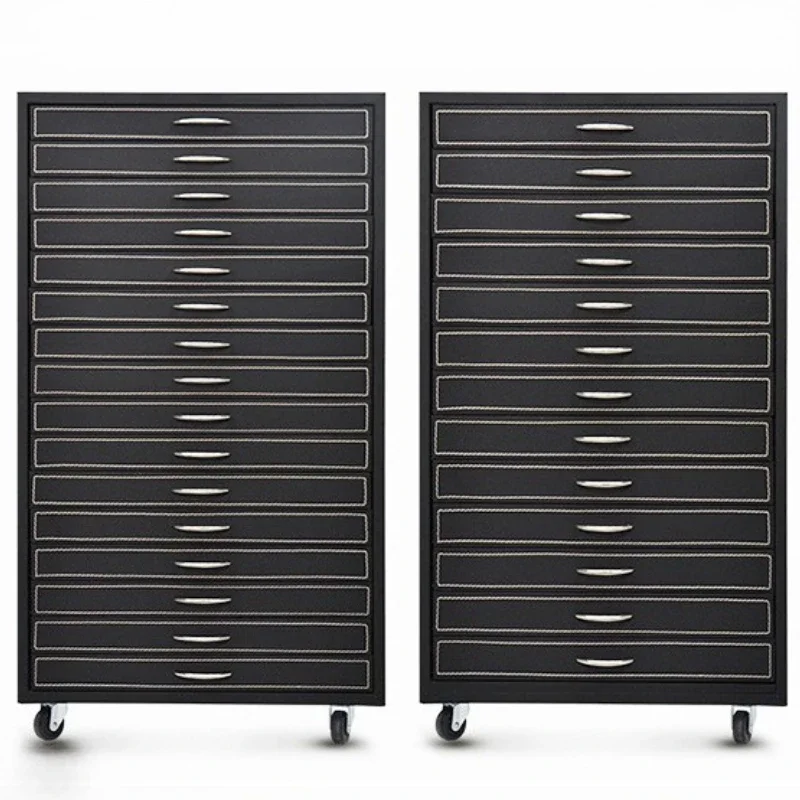 Black Oxford cloth optical mirror storage cabinet, glasses sample cabinet