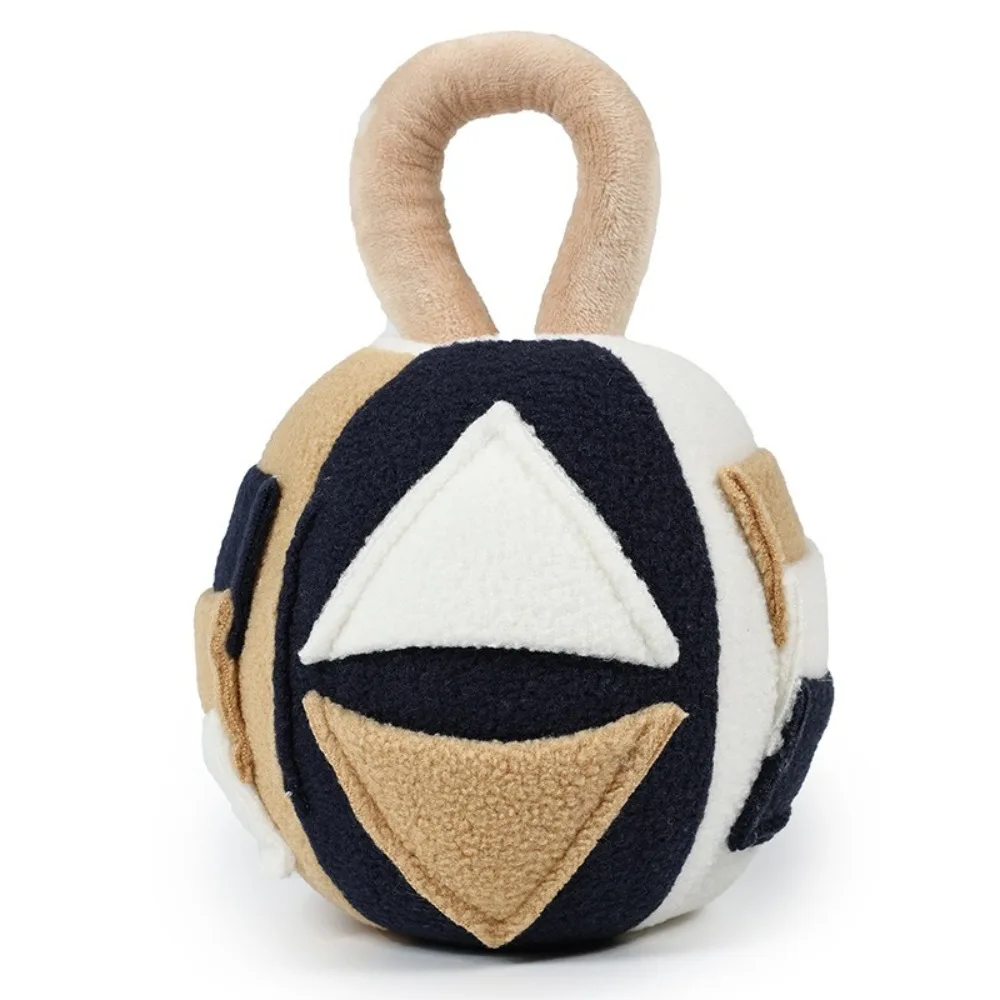 

Bite Resistant Dog Snuffle Ball Nonstop Play Flannel Interactive Toy Ball Color Splicing Hidden Treats Toy Aggressive Chewers