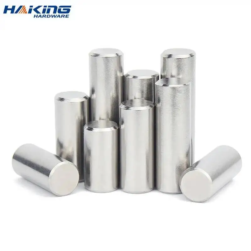 10 pçs/lote M1.5 M2 M2.5 M3 M4 M5GB119 304 A2-70 Pino Cilíndrico de Aço Inoxidável Localização Passador