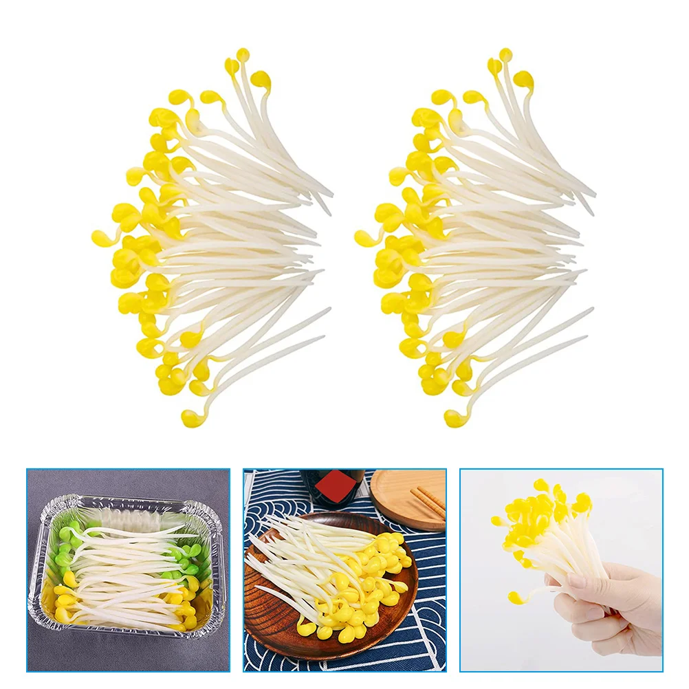 

50 Pcs Outdoor Kitchen Food Greenery Vegetable Plant Bean Sprouts Model Simulated Models Artificial Small Prop Elastic