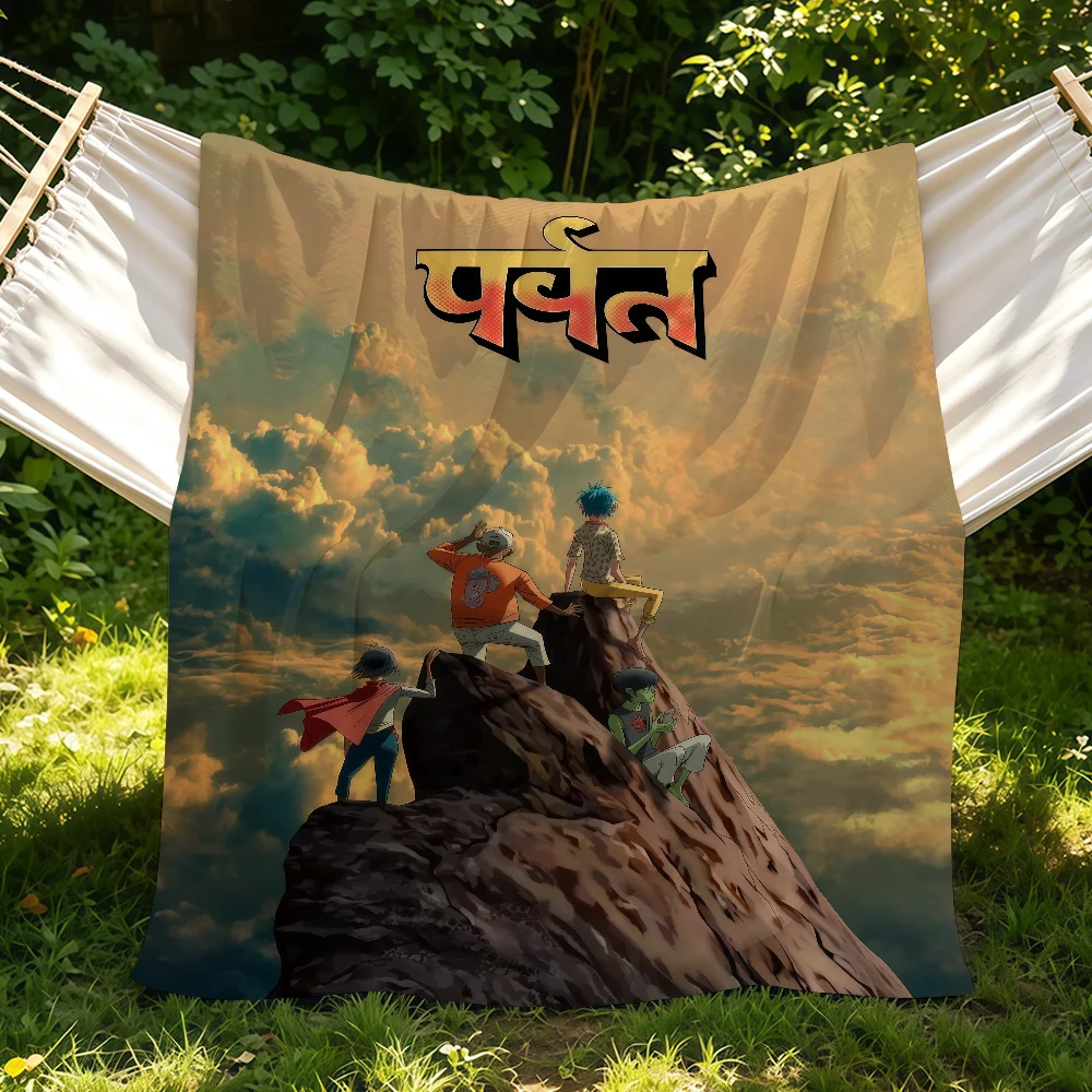 Band G-Gorillaz Mountain Blanket Suitable For Sofas Beds Offices Cars Outdoor Travel An Ideal Gift For Friends Family