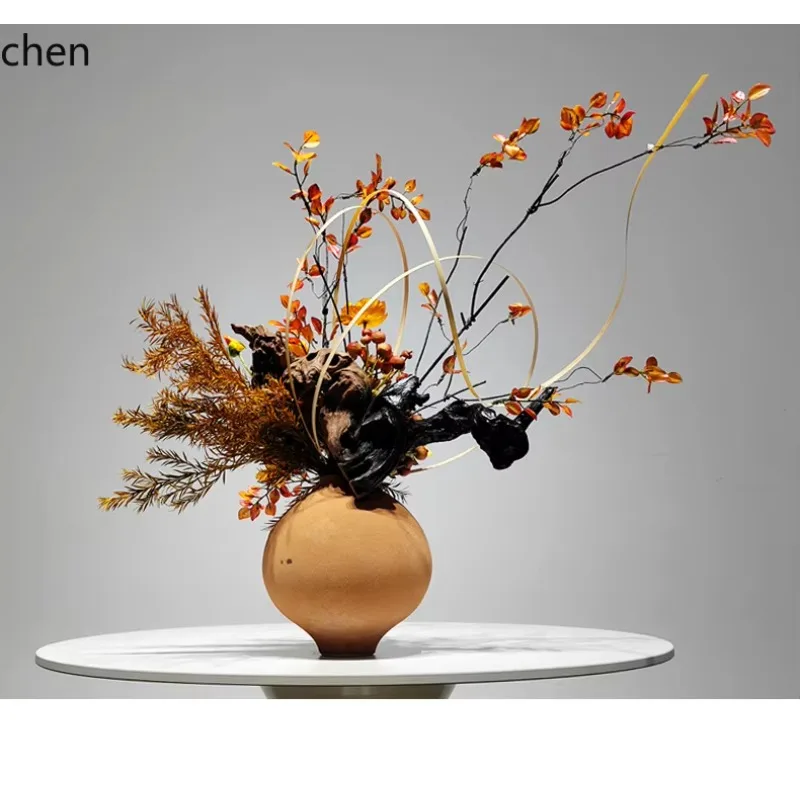 DSA new Chinese dried flower tone simulation flower art model room hotel homestay soft decoration flower arrangement