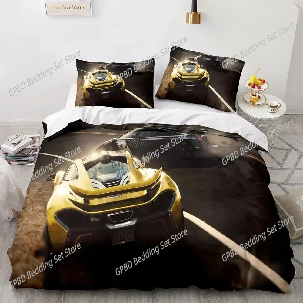 Sports Car King Queen Supercar Race Car Bedding Set Boys Girls Twin Queen Size Duvet Cover Pillowcase Bed Kids Adult