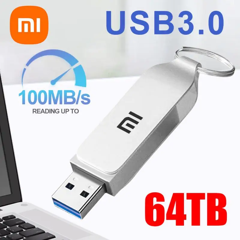 Xiaomi 64TB Original USB3.0 U Disk Flash Drives OTG 32TB Metal High Speed Pendrive Portable WaterProof Type-C Memoria USB Stick