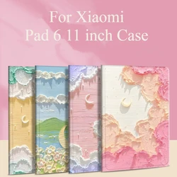 For Xiaomi Pad 6 11 inch 2023 Soft PU Leather Stand Cartoon Tablet Cover Funda For Xiaomi Mi pad 6 /Mi Pad 6 Pro Kids Case
