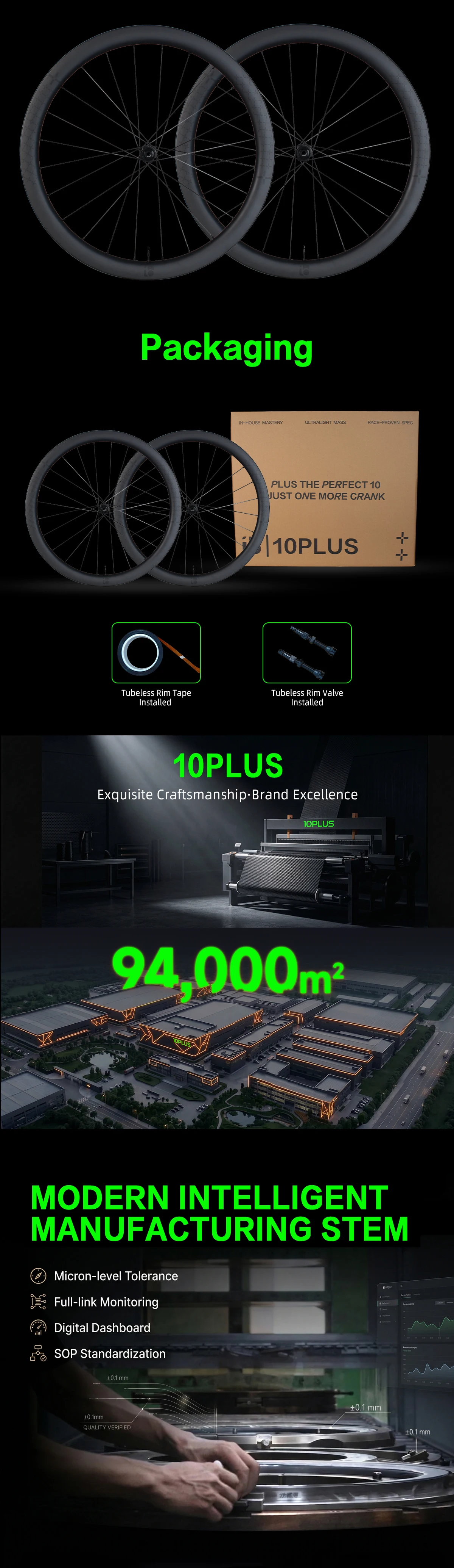 10PLUS Gravel Carbon-Laufradsatz 700C Scheibenbremse Tubeless Ready Center Lock 36T Star Ratchet 38mm 45mm Achse 1423 Speichen – Detail 5