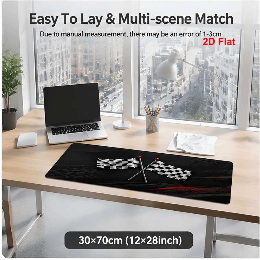Original printed design multi-functional simple style game mat with black and red patterns alfombrillas para escritorio