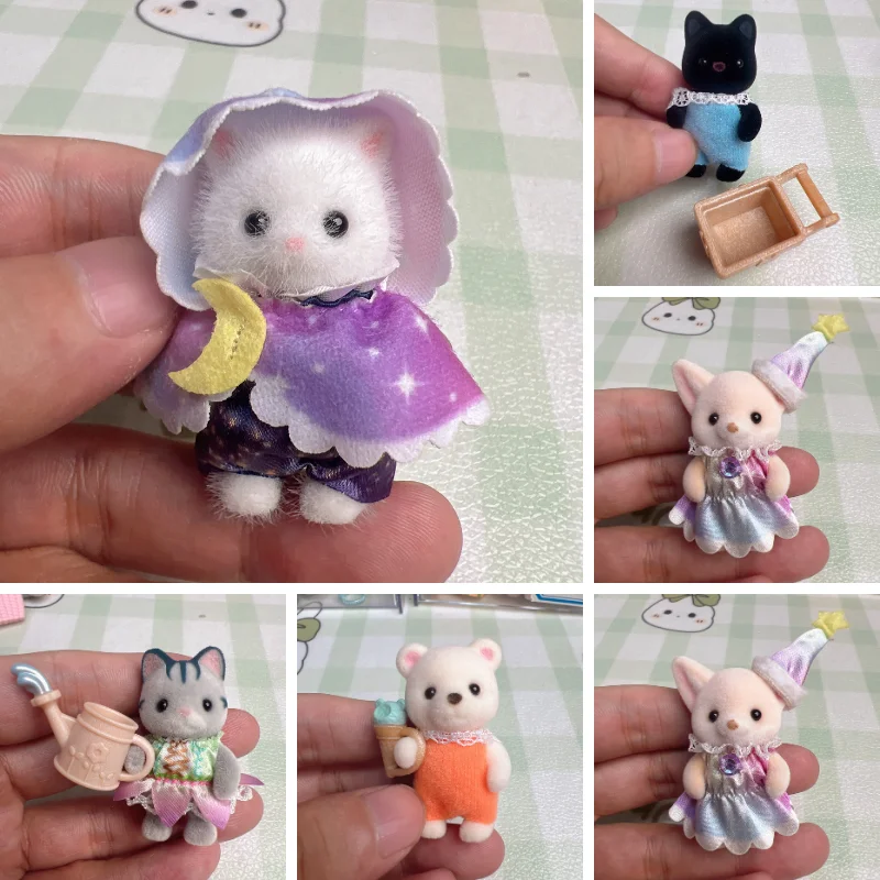 

Silvania Familiy Cute Toy Girl Toys for Kids Ternuries Sylvanian Families Figures Japanese Anime Small Baby 7