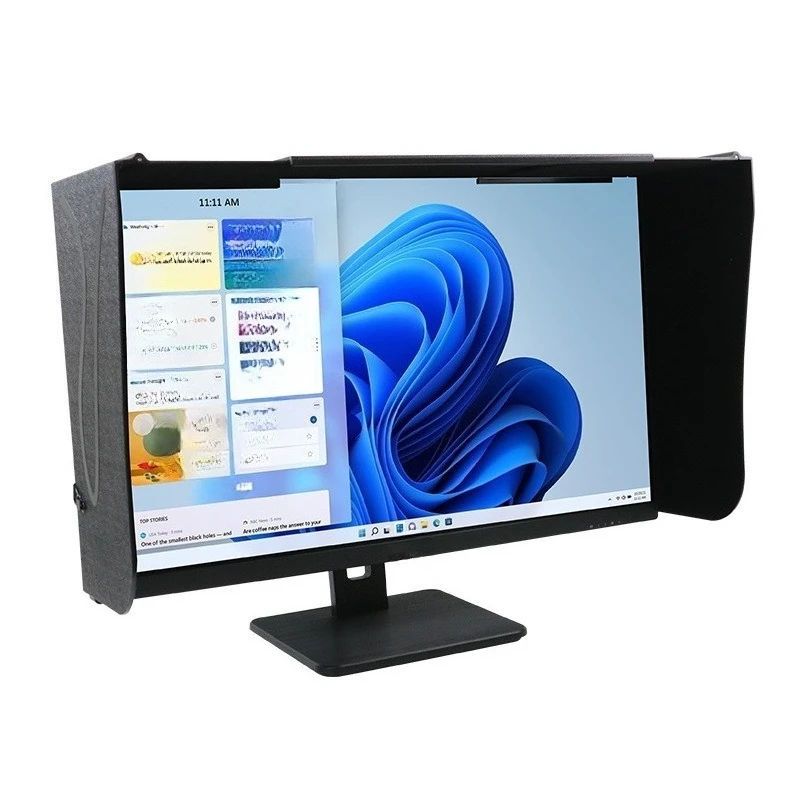 Computer Hood Desktop 41-71cm 17-27-Inch Width Sun Visor Printing and Repairing Design (only Lens Hood)