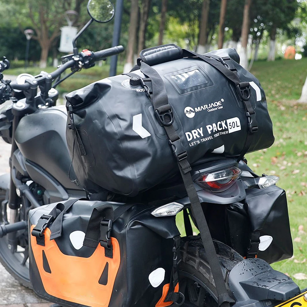 

Motorcycle Dry Bag 50L/80L Roll Pack Bag with Rope Straps Motorcycle Duffel Bag Travel Dry Duffel Bag for Boating Riding Fishing