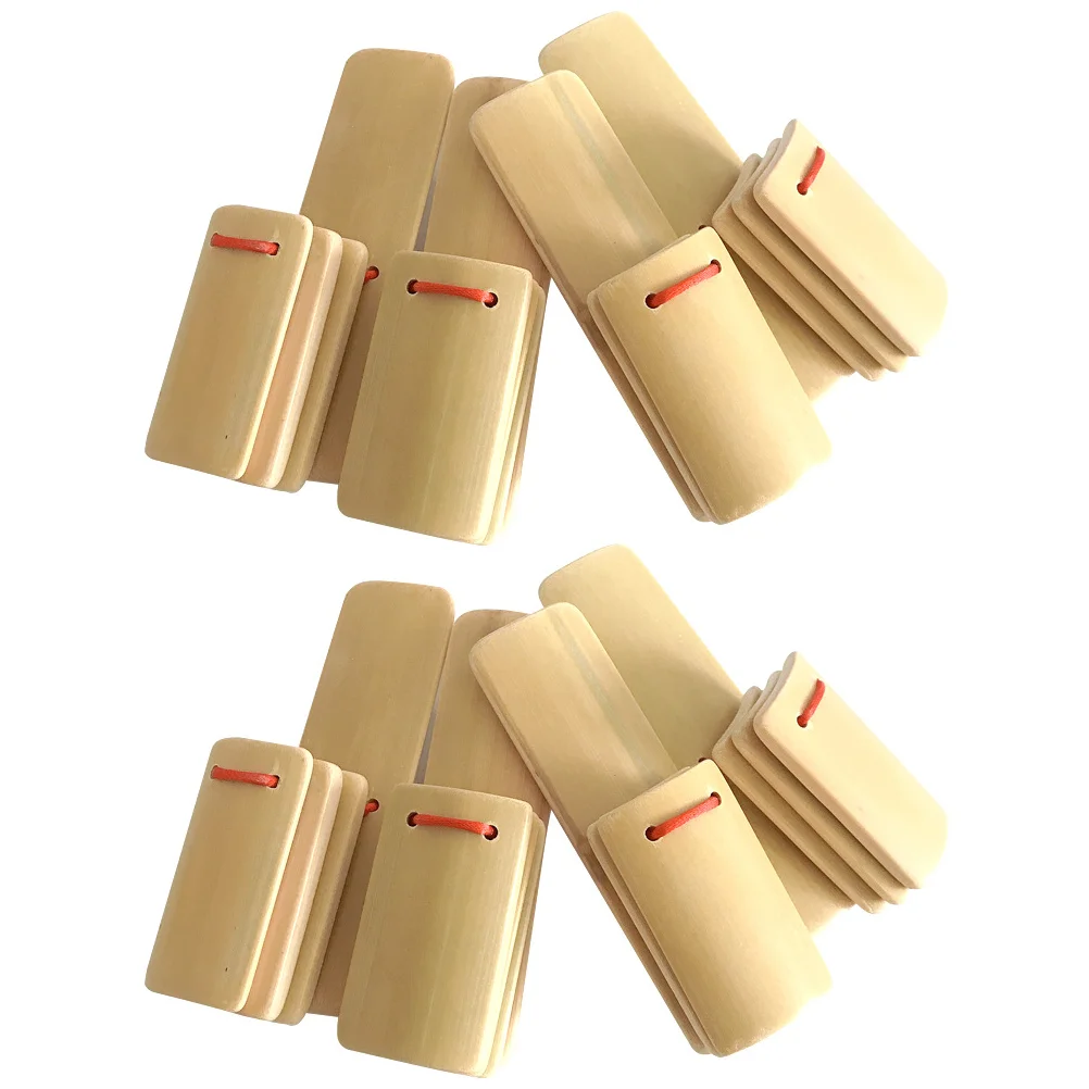 8 Pcs Bamboo Stage Performance Kuaiban Board Percussion Instruments Wooden Child