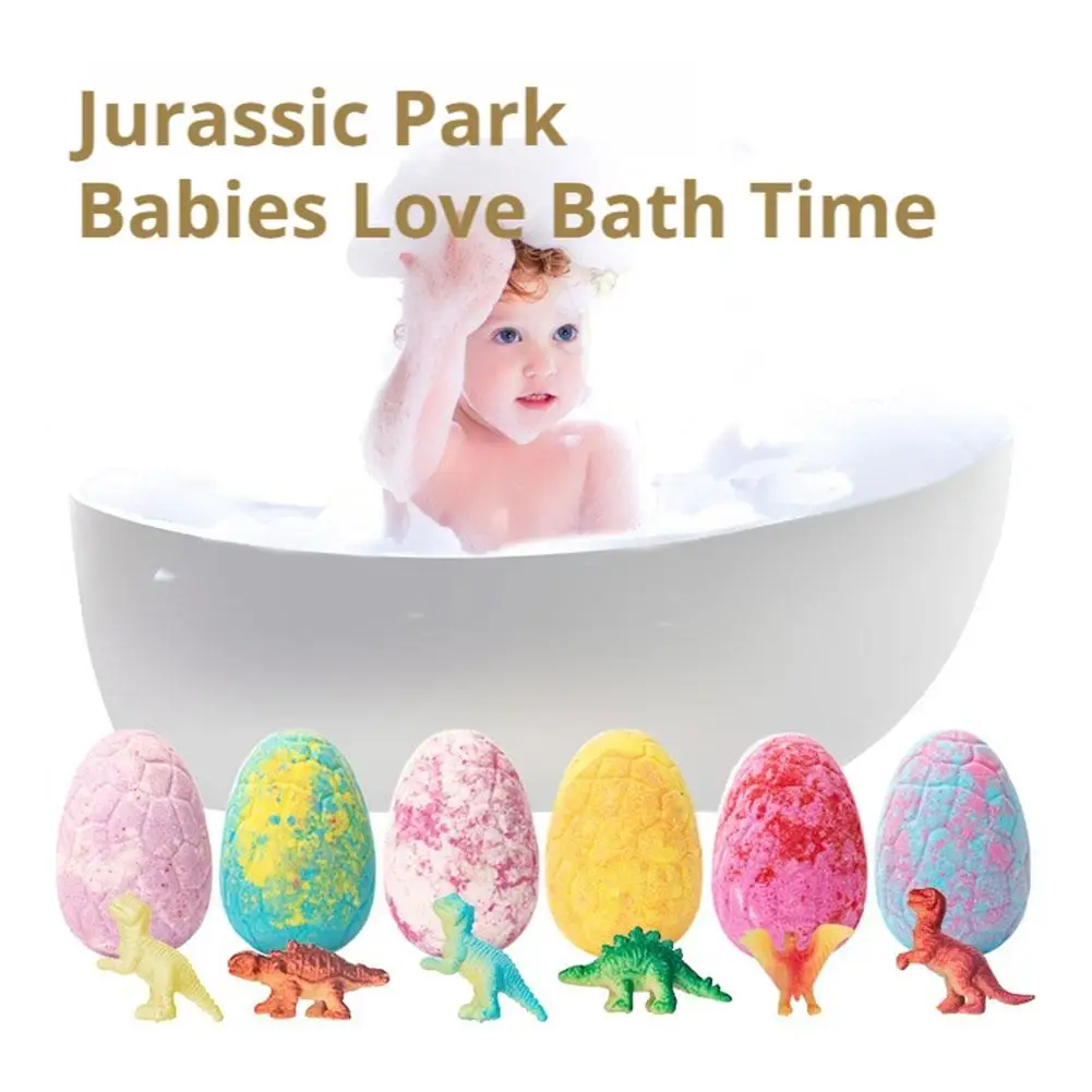 Naturally Handmade Bath Bomb Set 6pcs 120g Dinosaur Egg Design Children Bath Toys Baby Plant Health Safe Gentle Bathing Artifact