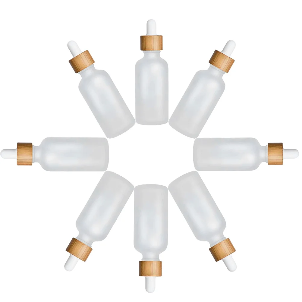 

8Pcs Frosted Glass Essential Oil Dropper Bottles Empty Mini Bottles for Travel DIY Perfume Oils Essential Oil Bottle