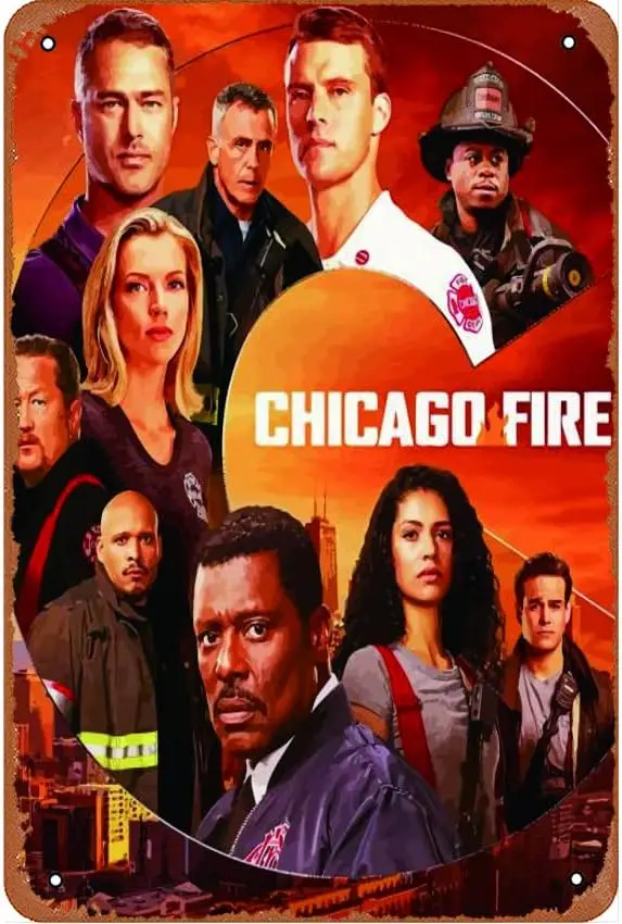 Cartel de la Serie Chicago Fire, cartel de películas y series de TV, cartel de estaño, Vintage, Metal, Pub, Club, cafetería, bar, decoración artística de pared del hogar