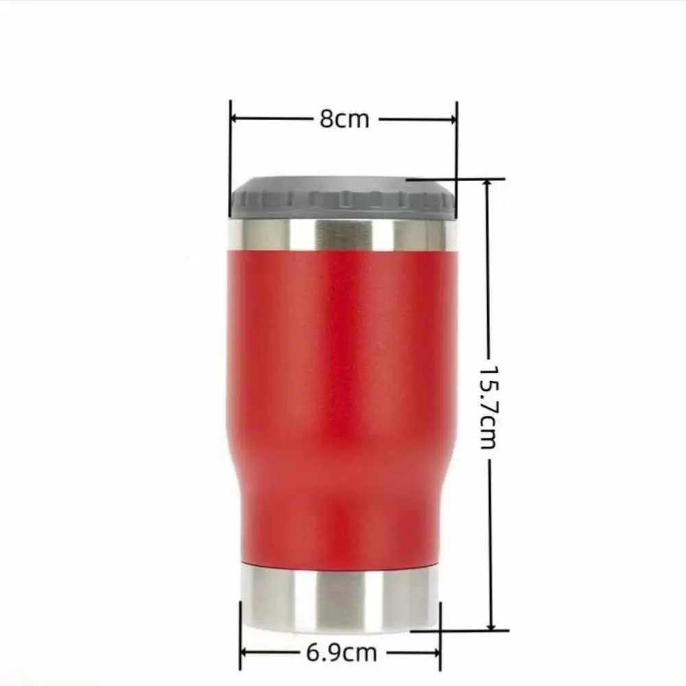 Double-layer Beer Thermal Insulation Mug Stainless Steel 14oz Beer Cooler Mug Vacuum with Bottle Opener Insulated Cup