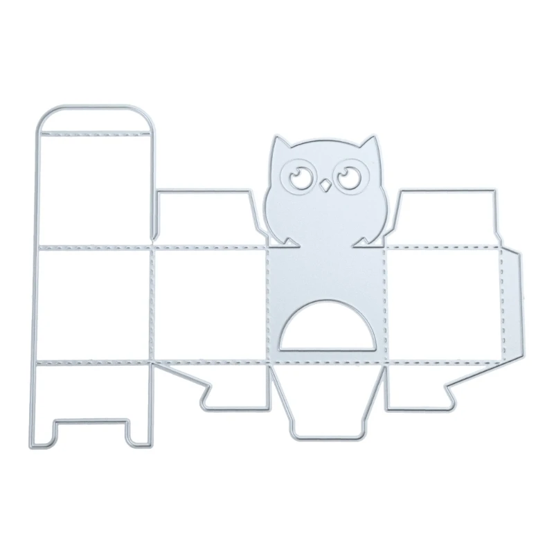 

Owl 3D Hollow Candy Box Stitched Metal Cutting Dies Stencil DIY Handmade Folding for Case Embossing Tool Die Cuts Paper