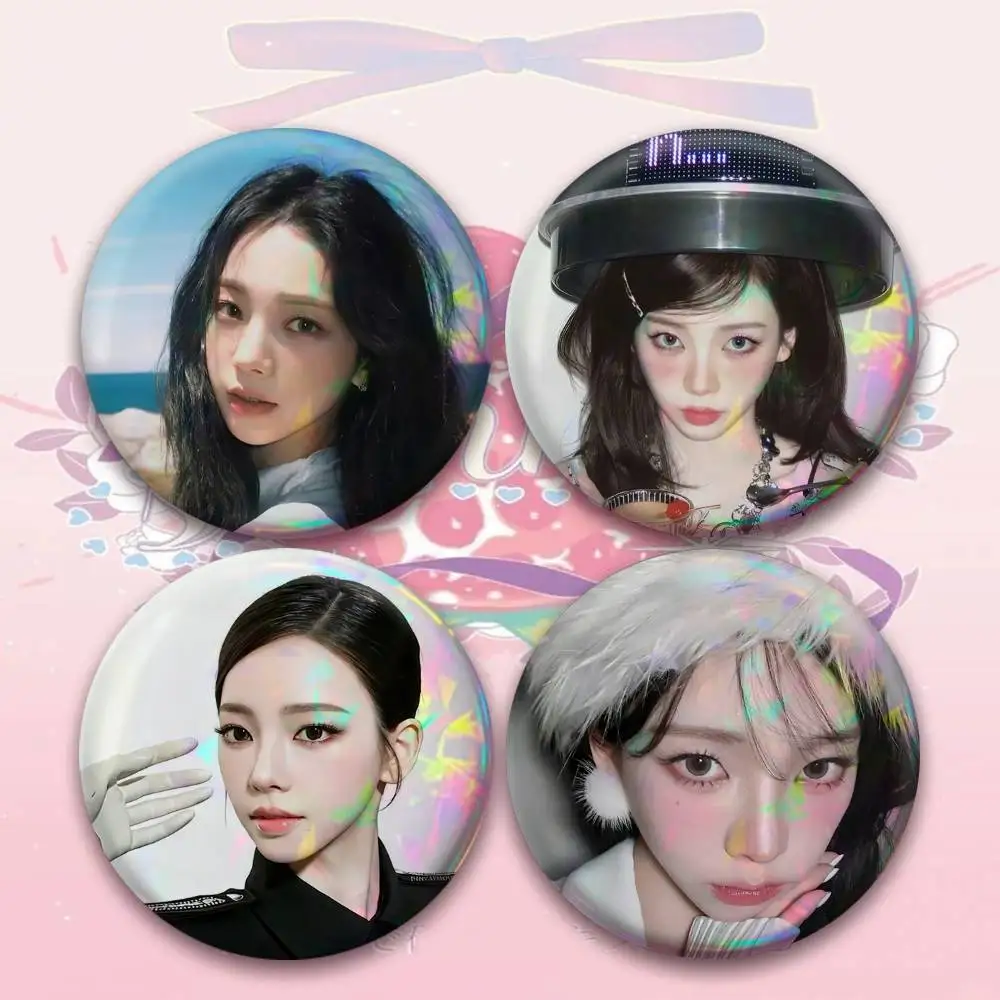 A-AespaS-K-karina  Badge 25 32 44 58 75 mm Round Fans Collect Friends Gifts Brooch Souvenir