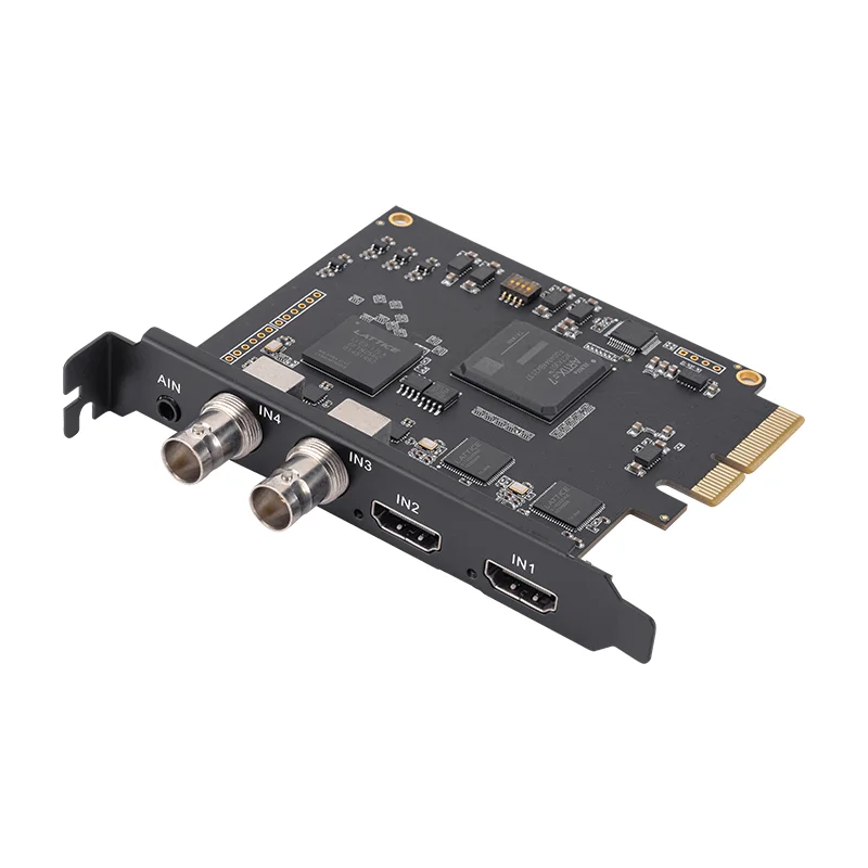 4 Channel 1080p OBS Vmix Wirecast Streaming 4 Channel 60fps Quad HDMI SDI Broadcast PCI Express HD Video Capture Card