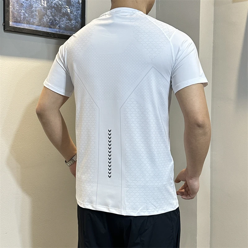 تي شيرت عاكس لمستوى التدريب الاحترافي Ba ثلاثي الأبعاد Qui Dry للجري وجيد التهوية ومطاطًا #3