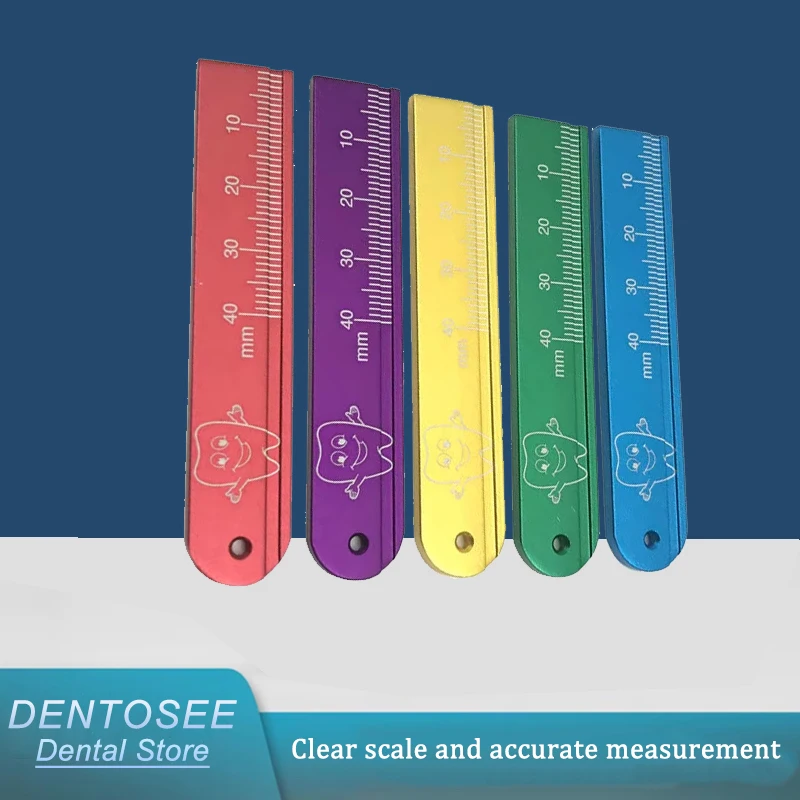 

Точная стоматологическая измерительная лента, эндолинейка из нержавеющей стали, красочная шкала для эндодонтического лечения и стоматологической практики