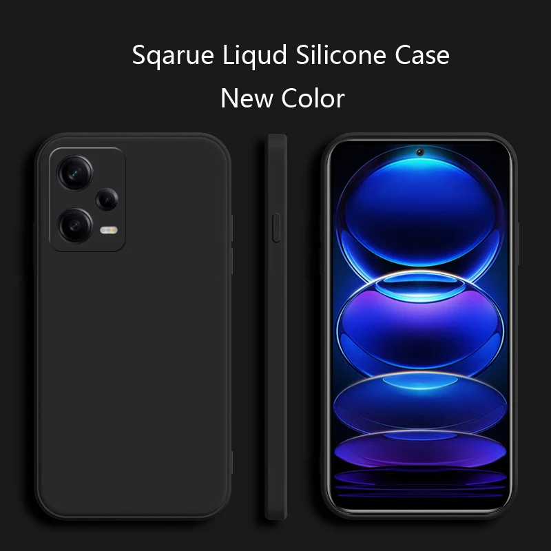 Quadratische Silikon-Handyhülle für Xiaomi Redmi Note 12 5G, Redmi 12 12C, matte Hülle, Redmi Note 12 Pro Plus 5G-Schutzhülle