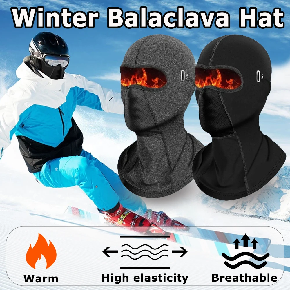 Winter Men's Outdoor Warm Balaclava Hat, Made of High Elasticity and Breathable Fabric, Suitable for Outdoor Skiing,Running