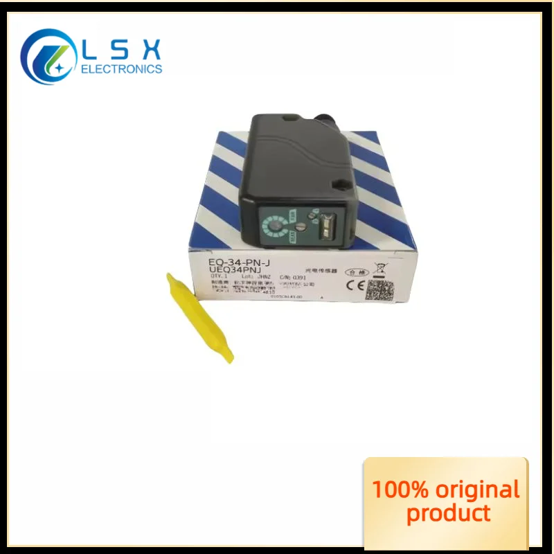 New original EQ-34-PN-J reflective photoelectric sensor switch with adjustable distance.
