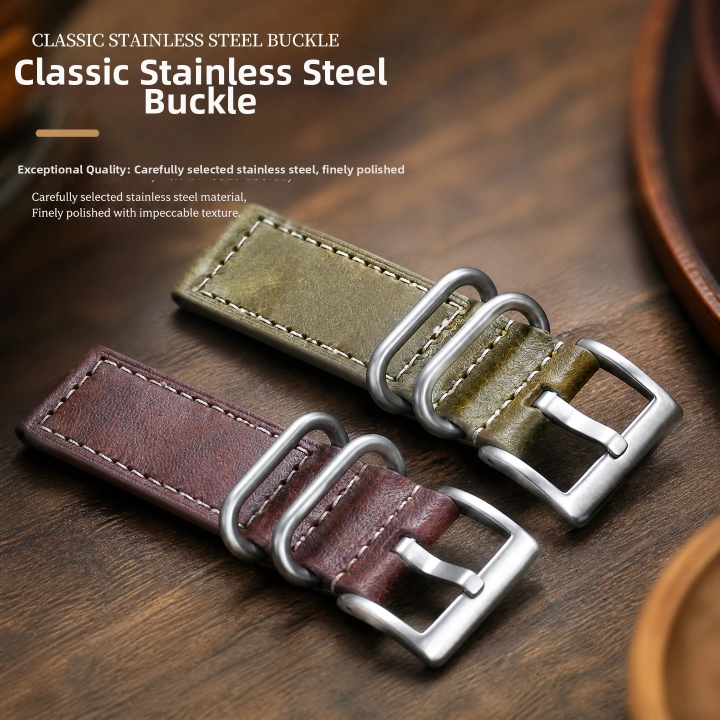 Genuine Leather WatchBand steel ring 22mm For Seiko NO 5 Abalone Turtles Prospex SRPA21 SRP777 SRPC25 SRP773 Watch Strap Busines