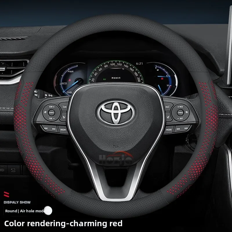 

New style Leather Car Steering Wheel Cover for Toyota YARiS Cross Grand Highlander Vios Urban Cruiser Hyryder VOXY Aqua Premio