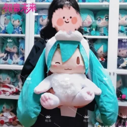 Original Sega Hatsune Miku Vocaloid Rabbit Year Plush Toy Miku Fufu 40cm Anime Figurine Collection Plush  For Boys Toys Gift