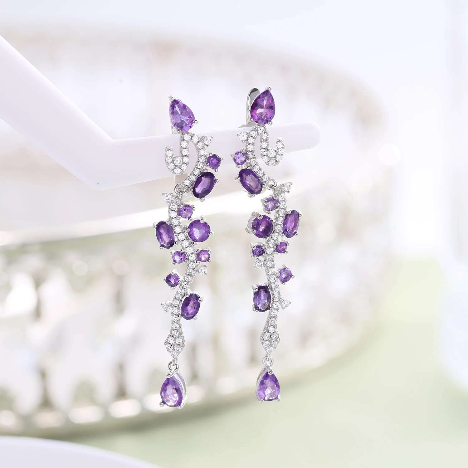 GEM\'S BEAUTY Boutique Jewelry Earrings Womens Handmade Earrings Pendant Earrings 925 Sterling Silver Lock Earrings The Best Gift