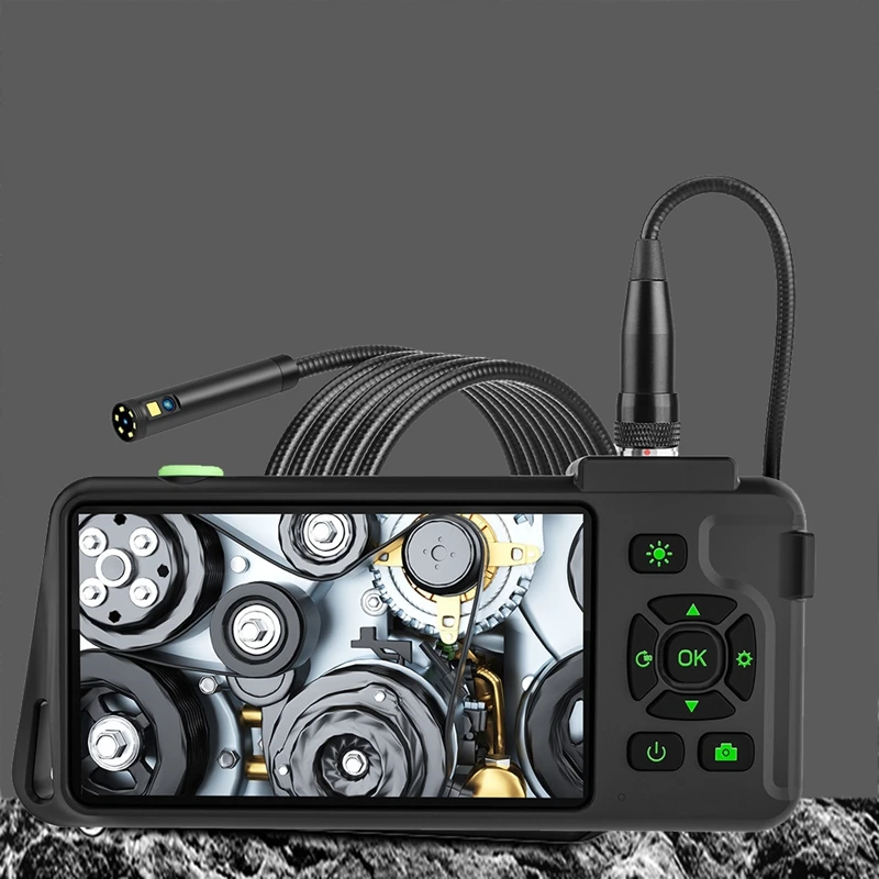 กล้องตรวจสอบ 4.5 นิ้วพร้อมแสง 1080P HD Borescope กล้อง IP67 กันน้ํางูท่อระบายน้ํากล้อง 7.9 มม.