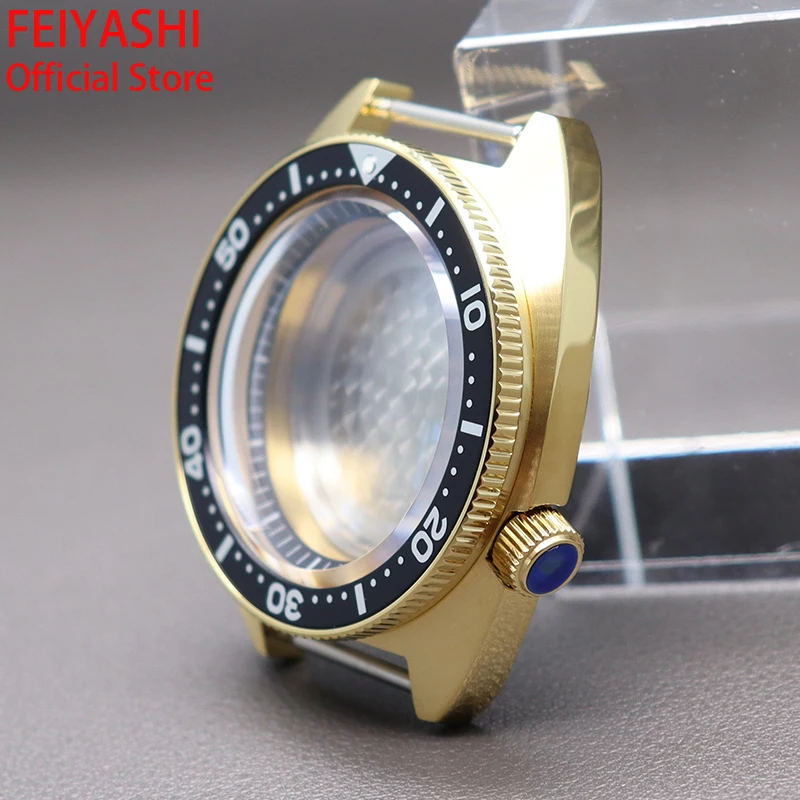 41 мм золотой PVD корпус часов детали сапфировое стекло для Abalone Seiko NH35 NH36/34/38 4R36 механизм 28,5 мм циферблат нержавеющая сталь 316L
