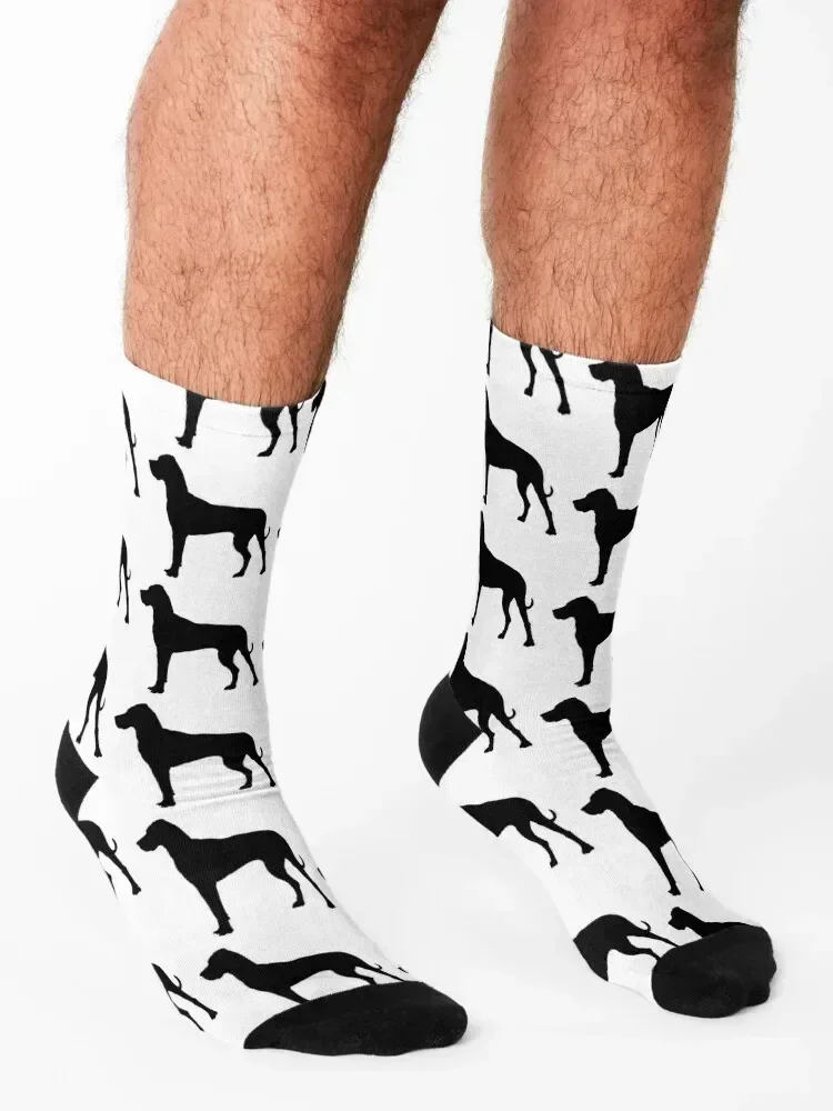 Simple Great Dane Dog Silhouette Socks Sports designer brand Toe sports designer Socks For Women Men's