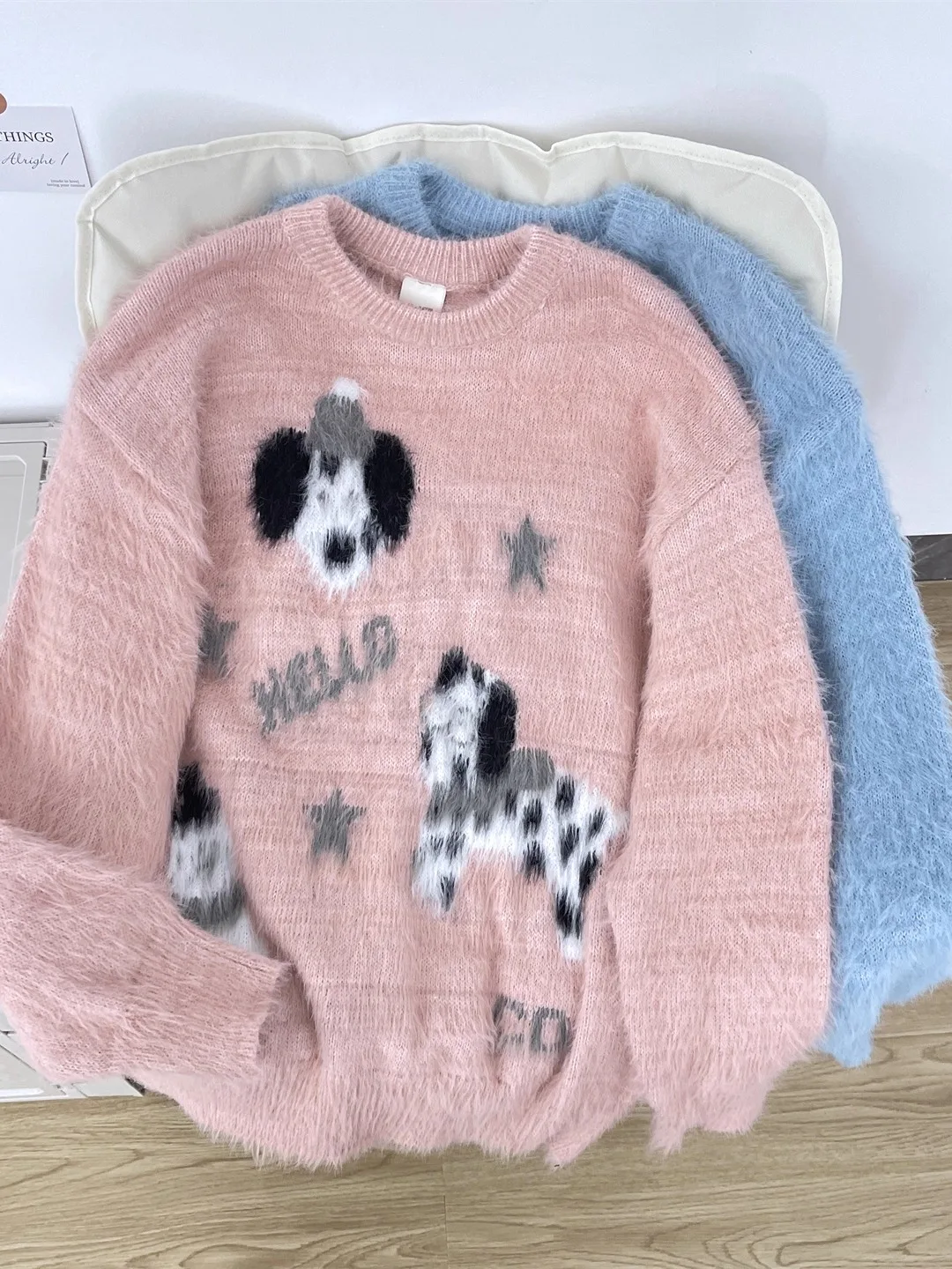 

Утепленный вязаный свитер из норкового бархата для пар, осенне-зимний, в американском стиле, с круглым вырезом, мужской, теплый, с длинными рукавами