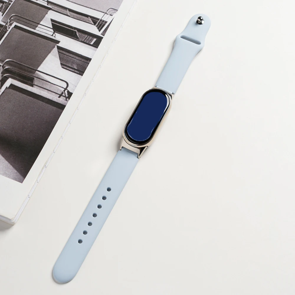Pasek do Mi Band 10 Pasek do Mi Band 9/10 Opaska na nadgarstek do Mi Band 8 Silikonowa sportowa bransoletka do Xiaomi Smart Band 10 Paski do zegarków