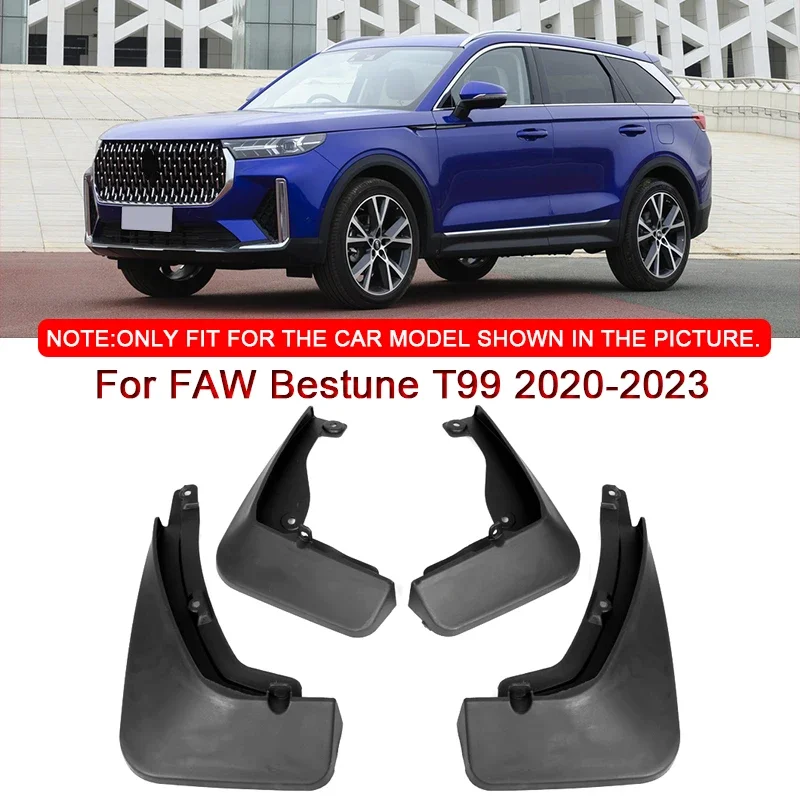 ABS Car Mud Flaps Splash Guard Mudguards Car Styling For FAW Bestune T99 2020-2023 MudFlaps Front Rear Fender Auto Accessories