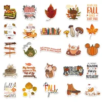 50PCS Fall Cartoon Stickers Notebook Computer Handbook Guitar Skateboard Decorative Stationary Stickers 3