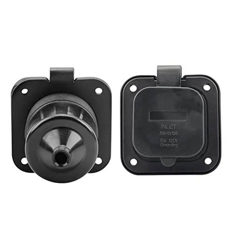 ABGR-15 Amp Outlet Plug, 5-15 125V RV Outlet With Waterproof Cover For RV Boat Shed Electrical Extension Cord