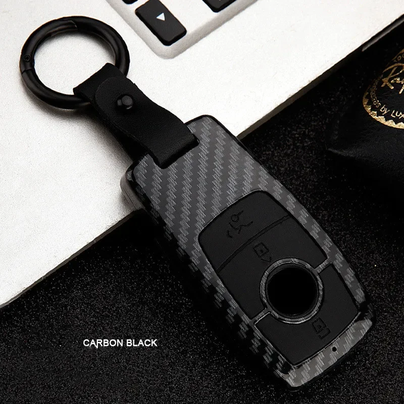 Carbon fiber car key protection case cover for Mercedes for Benz 2017 2018 E serials E300 E200 E220 Maybach s320l s450 S350