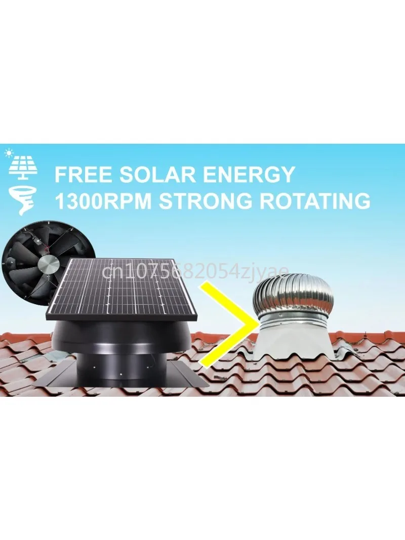 Large Turbine Solar High Pressure Shed Dairy Roof Exhaust Duct Fan Workshop Greenhouse Ox Industrial Ventilation Heat Extraction