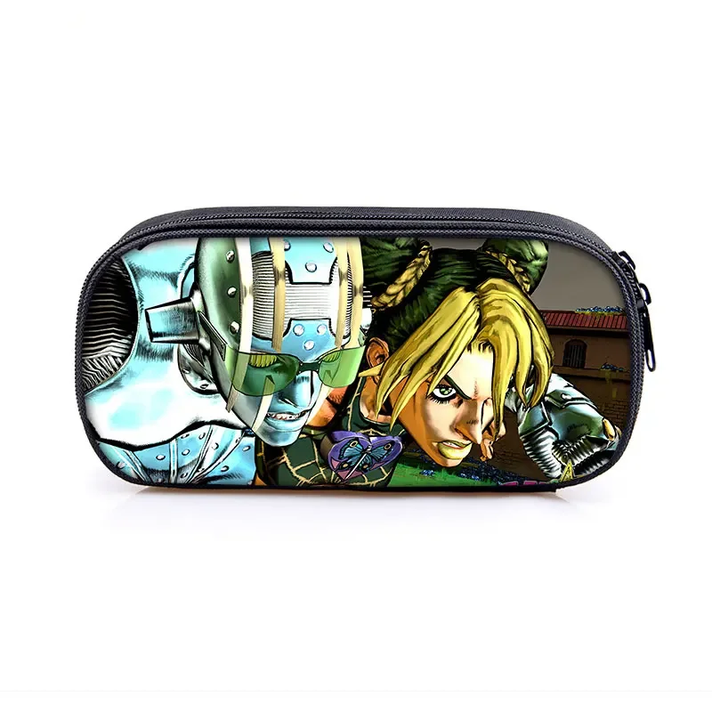 Bolsa de lápices de Anime Jojo Bizarre Adventure, Kujo, Shelly, Yoshikage, KILLER QUEEN, estuches de cosméticos, caja de lápices para adolescentes,