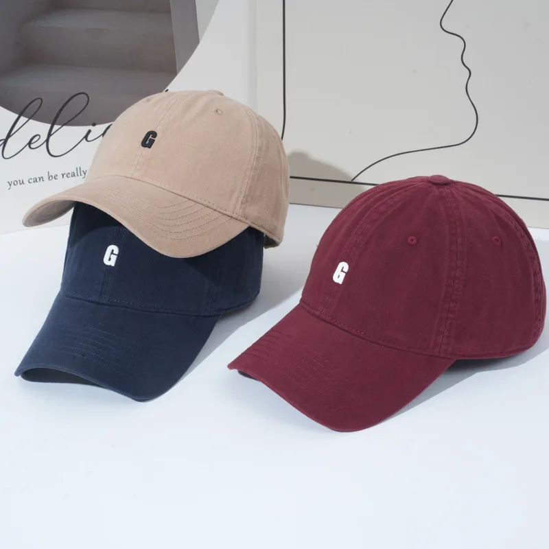 Men's and women's deepened soft top baseball caps, Korean version, fashionable, high-quality, simple, versatile duckbill cap