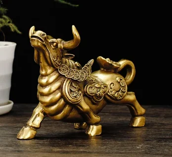 Copper Bull Ornament Wealth Like Rainbow Bull Money Bull Wealth Rolling Bull Wang City Gold Home Crafts