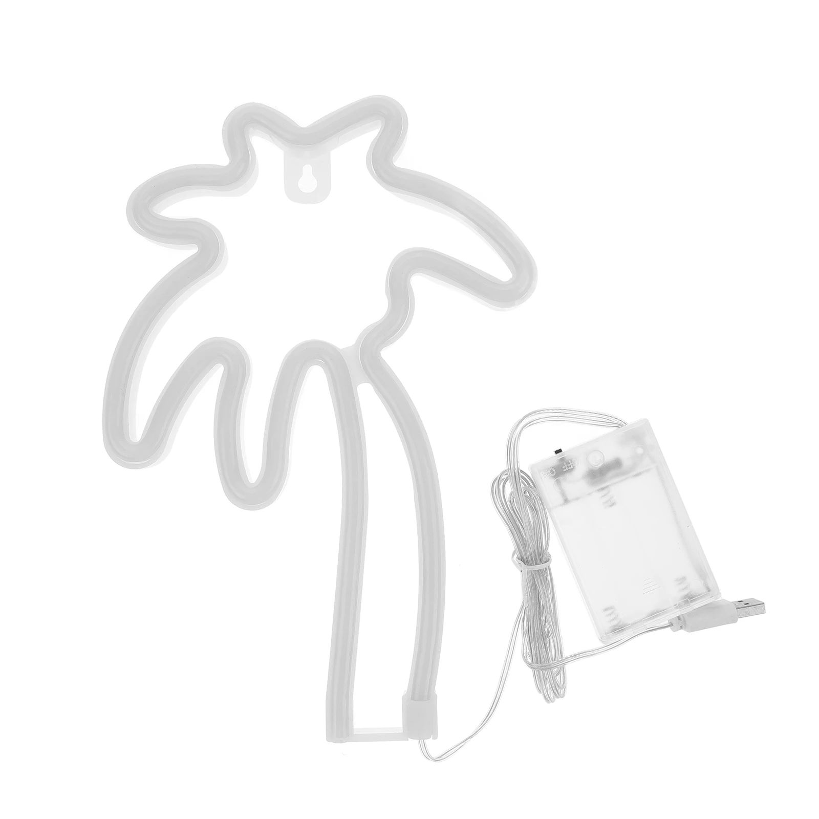 Neon Decorative Lights Coconut Tree Shape Dual Color USB LED Lamp Signs Operated Room Atmosphere Light Creative Design