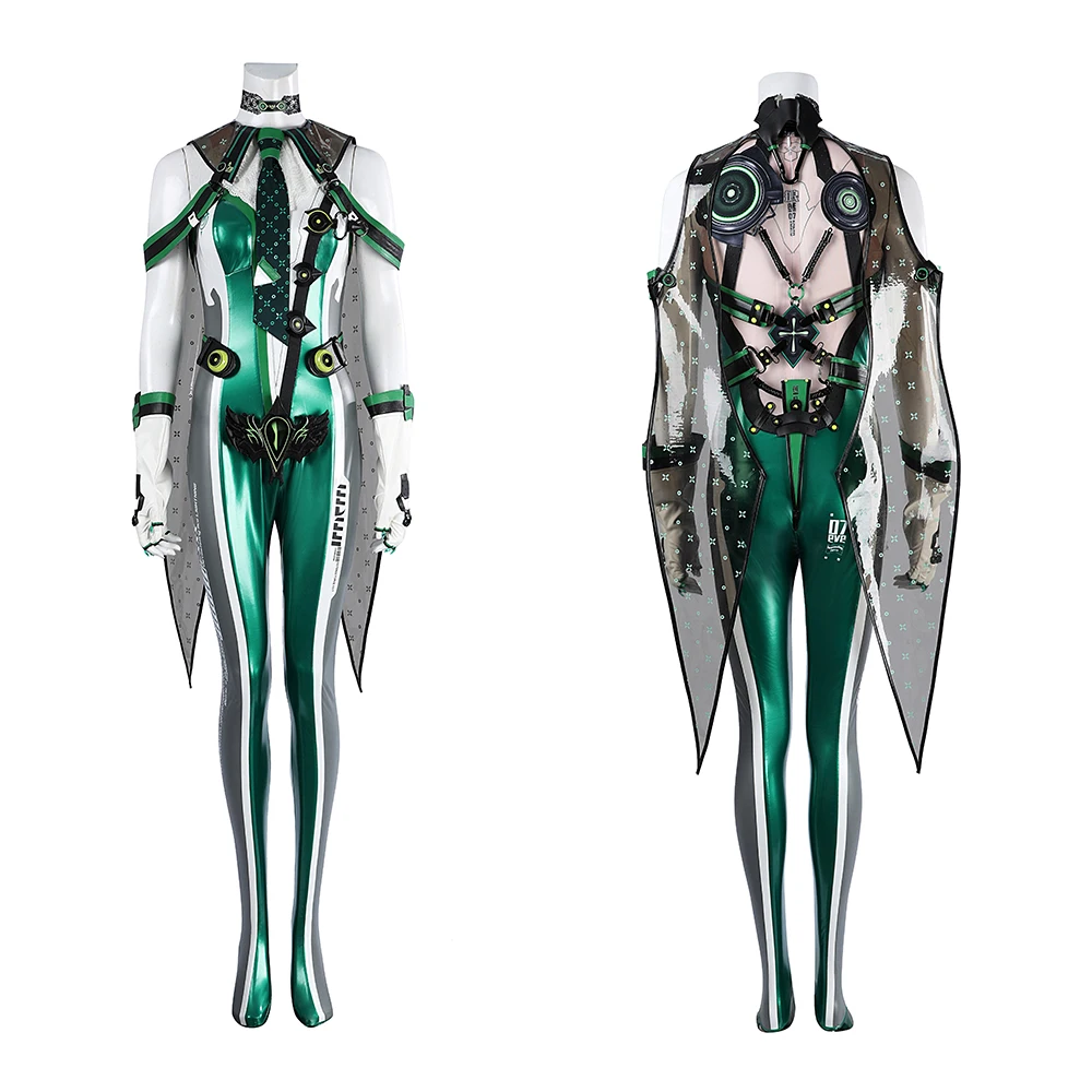 Eve Stellar Blade Cosplay Costume Adult Eve Jumpsuit Cape Roleplay Outfit Women Girls Halloween Carnival Outfits Suit Hand Made