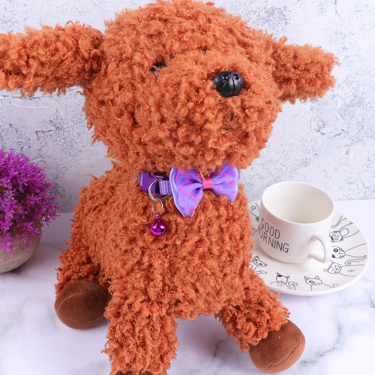 

4pcs Bowknot Dog Collar Adjustable Soft Pet Supplies Small Accessories Training Cats Dogs Walking Outdoor Sports Photo Taking