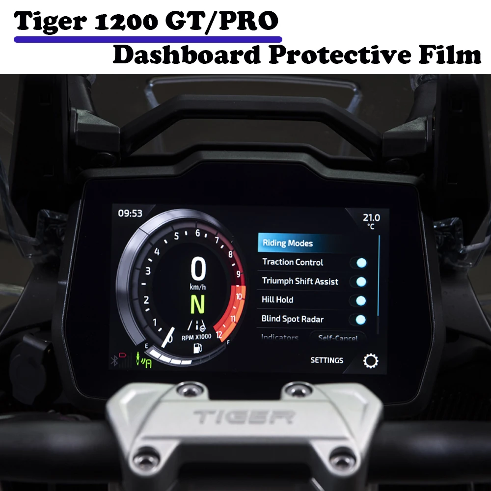 Motorcycle Dashboard Protective Film For Tiger 1200 GT PRO 2022 2023 2024 PPF Anti-Scratch Anti-Glare Cluster Protective Film