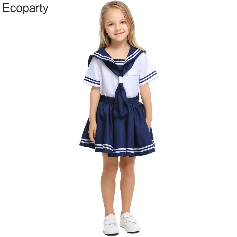 ECOPARTY Mädchen Japanische Anime Sailor Schuluniform Kostüm Cosplay Teen Mädchen Halloween Party Bühnenkostüme Dress20