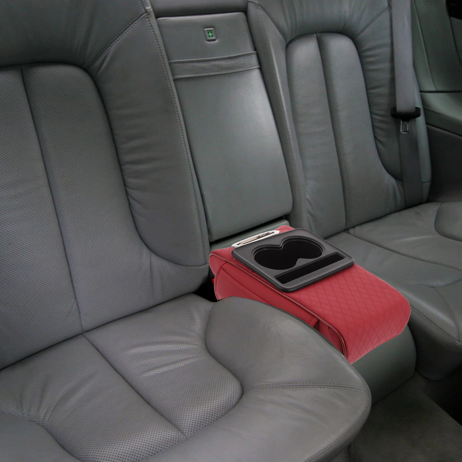 

Car Armrest Box Mat Anti-slip Center Console Pads Booster Elbow Support Multifunctional Cup Holder Storage Tissue Box Organizer